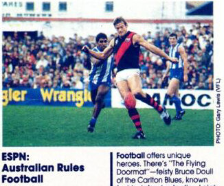 TV Guide blurb from August1984 on Australian Football coverage on ESPN