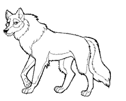 a drawing of a pure white husky with blue eyes.