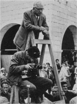 David overseeing the production of A FAREWELL TO ARMS, 1957