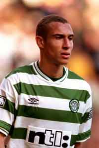 Henrik in action for Glasgow Celtic