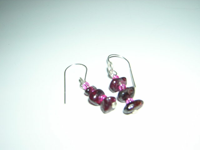 Garnet, sterling silver