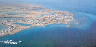 El Gouna vanuit de lucht gezien.