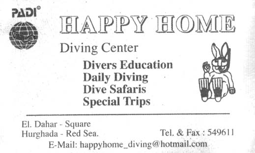 Hotel en duikcentrum 'Happy Home' in Hurghada.