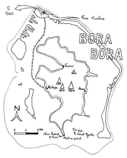 Het eiland Bora Bora.