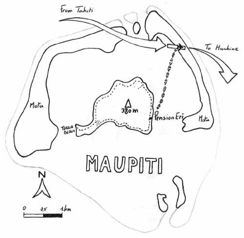 Het eiland Maupiti.