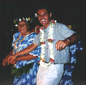 We amuseerden ons rot met de Polynesische dansen.