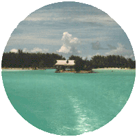 De luchthaven van Bora Bora.