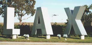 LAX: de luchthaven van Los Angeles.