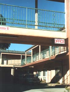 Ons roze motel in Los Angeles.