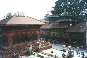 Durbar square in Kathmandu.