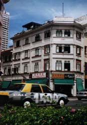 Ons vuil Chinees hotel in Singapore.