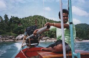 De typisch Thaise long-tail boot.