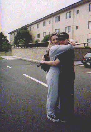 Kathleen and god brother Chris Curtis in Japan