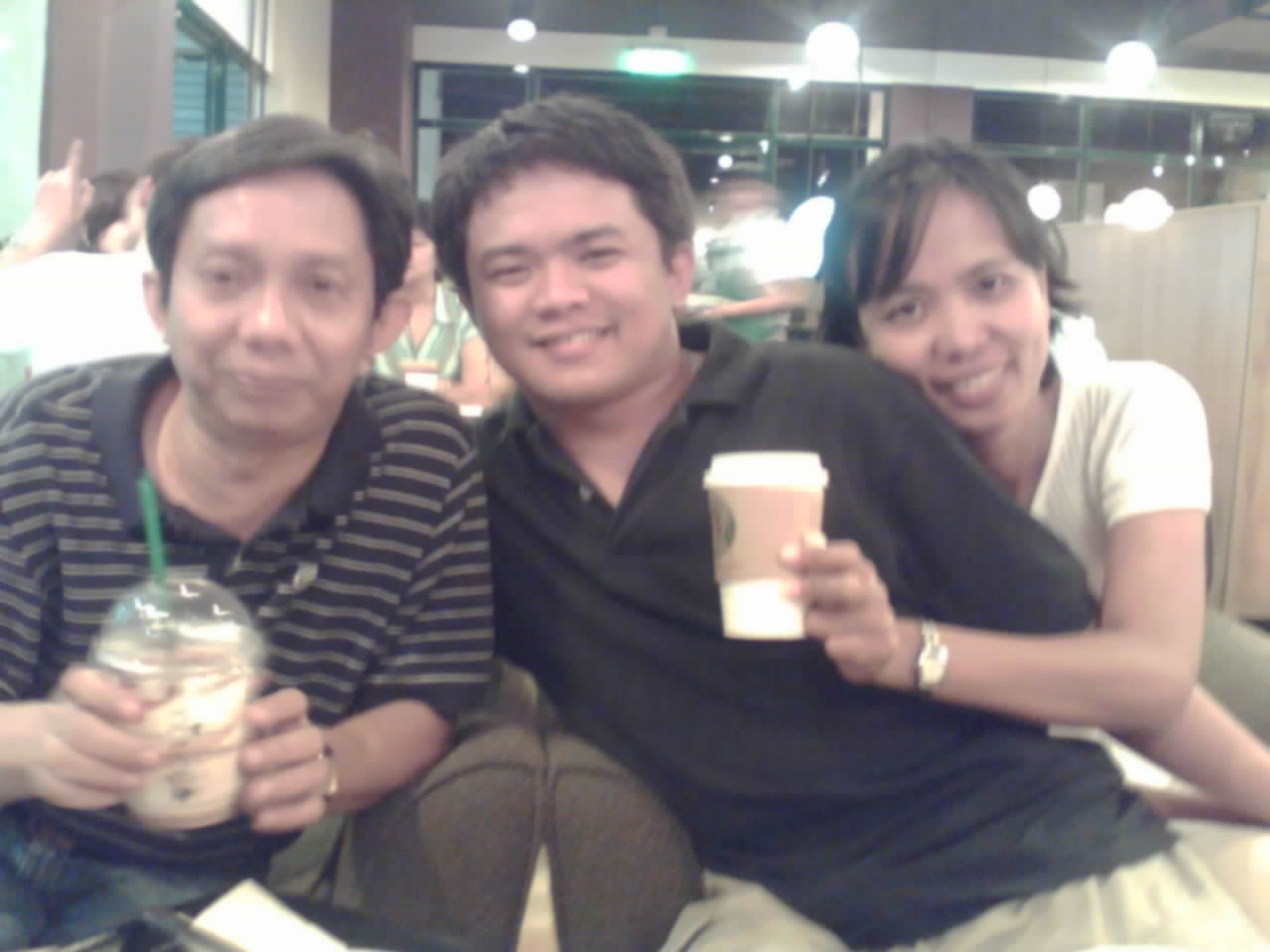 taken at starbucks; tats, kuya and tita