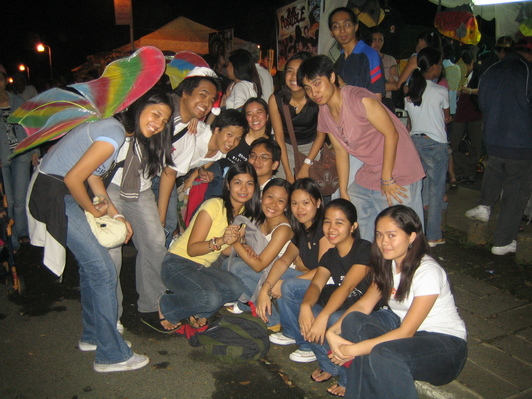 orgmates at the 2005 lantern parade
