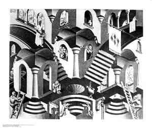 ESCHER--Concave And Convex, 1955.