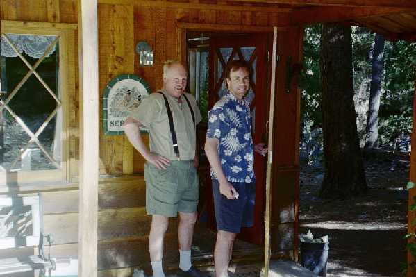 Brian and Fred at the front door