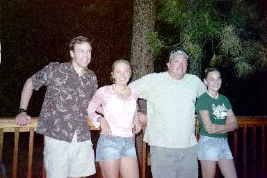 Brian, Kelly Vore, Dave and Tracy Vore on the deck