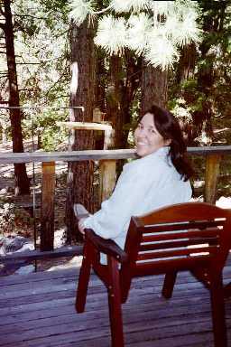 Cindy enjoys the trees