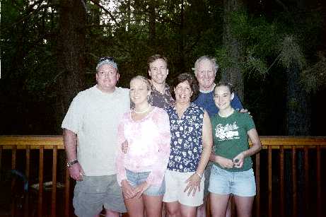 family on the deck