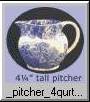Pitcher, 4�" high