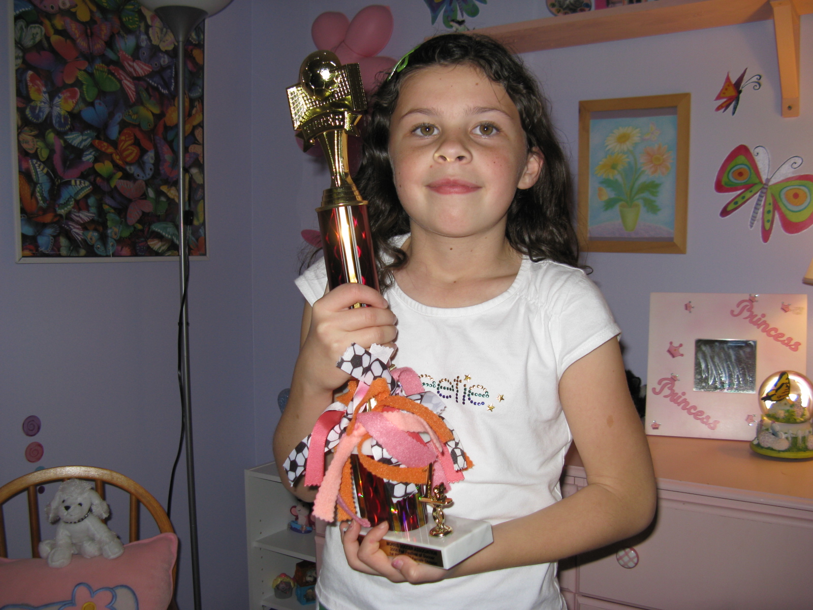 Adriana's First Soccer Trophy Nov 2008