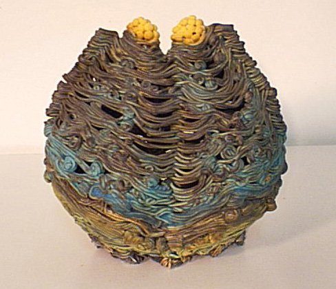 Blue jar, stoneware and glaze, 2001
