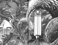 Hajime meeting with Tadayhoshi Funadu, the Ryudou's first enemy.