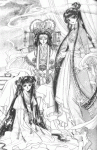 Seioupo with her daughters: Youki (4th) and Gyokuyu (5th)