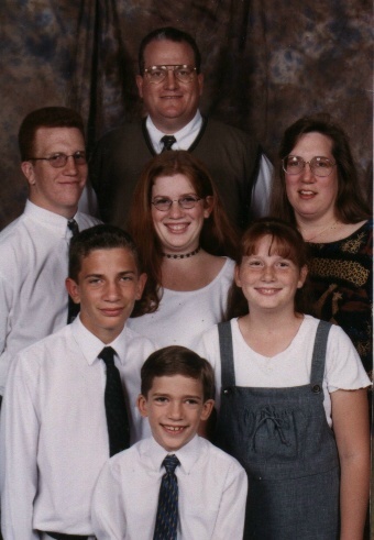 Sharon, Dave, and all five kids--2001