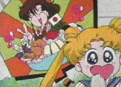 [gif of Serena imagining Lita with food]