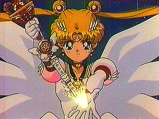 [Eternal Sailor Moon using an attack]