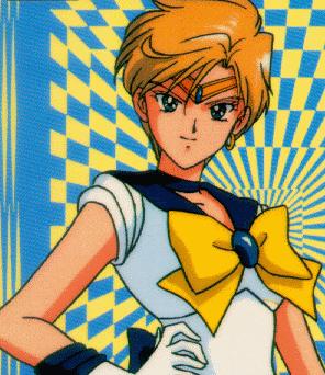 [Sailor Uranus grinning with one hand on her hip]