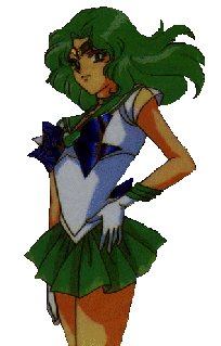 [Super Sailor Neptune with a hand on her hip]