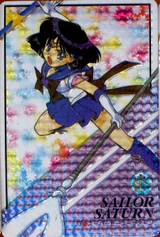 [Super Sailor Saturn running toward you with one hand in the air]
