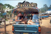 A songtheaw, the way to travel in Laos