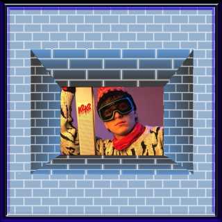 Skier in a tunnel