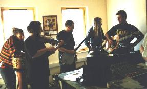 A pre-gig Radio apearance in Ullapool (1998)