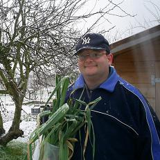 Nick Brooks, Mike's Brother with national vegitable of Wales