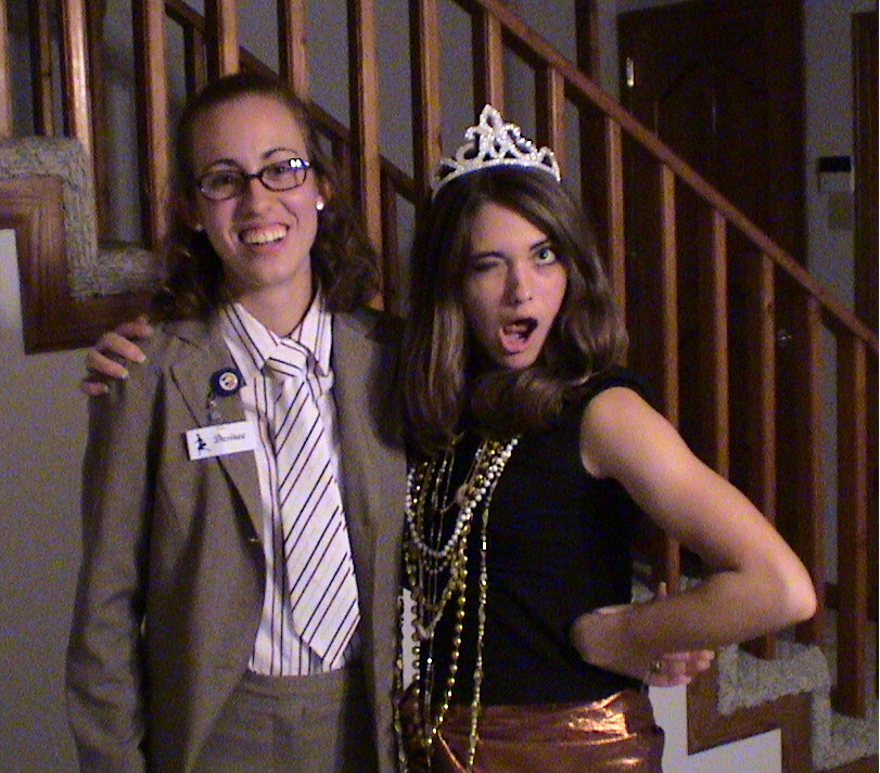 Sarah and Me, or Desiree and Nadya, at the Murder Mystery Party