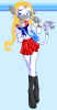 Rena in her neko form in her school uniform...