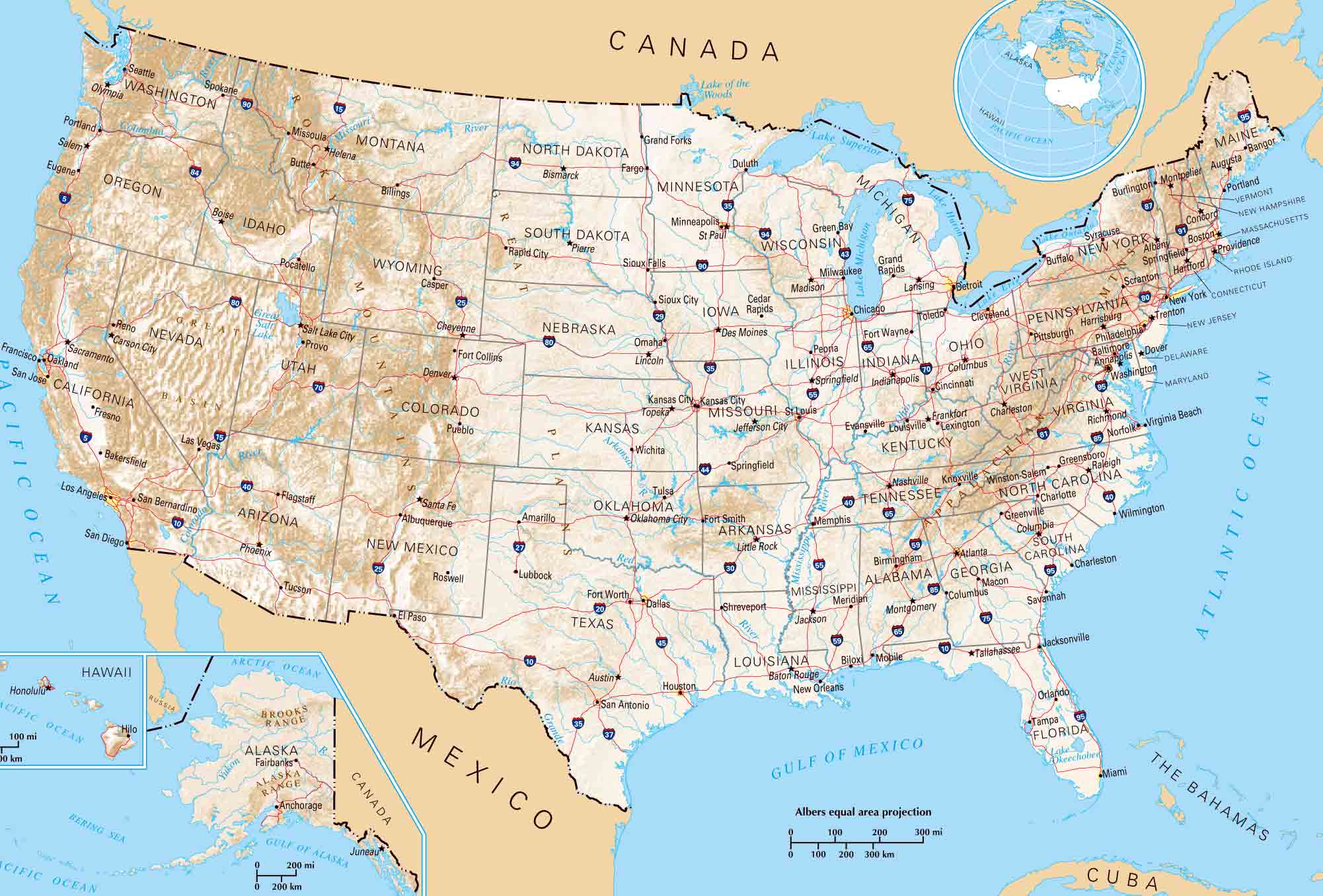 美国地图(英文版)_word文档在线阅读与下载_免费文档