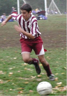 Me playing soccer in the Pepperrell Tournament Fall '02