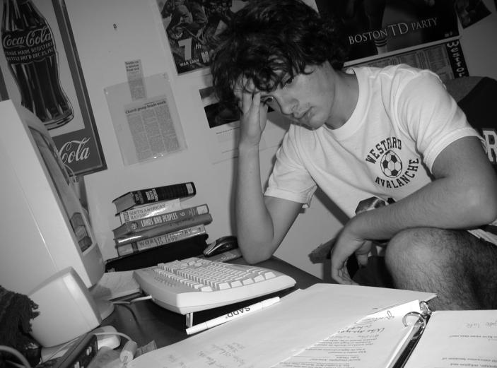 Me studying hard for WA.... with hair