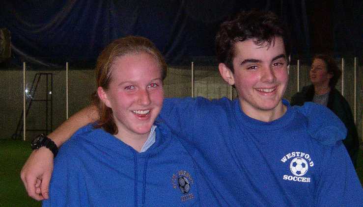 Em and I after soccer at Acton Indoor Sports