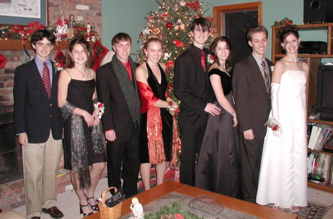 Michelle and I and everyone else before the winter dance in december 2003