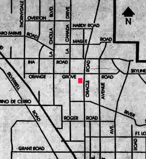 Map of Tucson's Northwest Side.