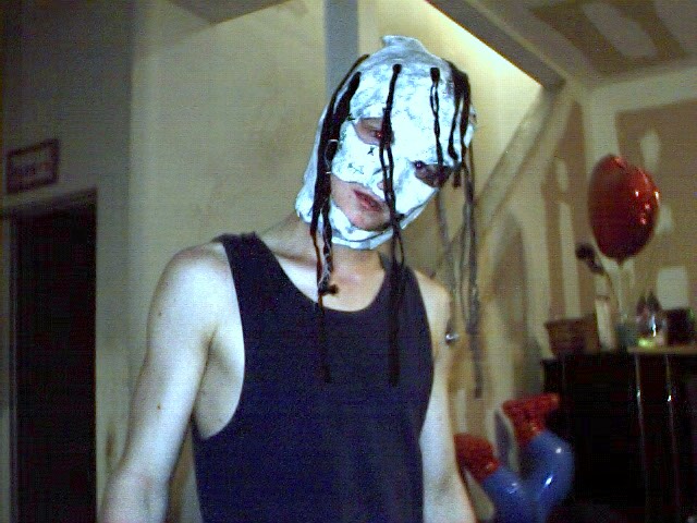 James and the mask (Corey of Slipknot) he made. 