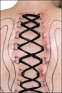 Temporary corset piercing
