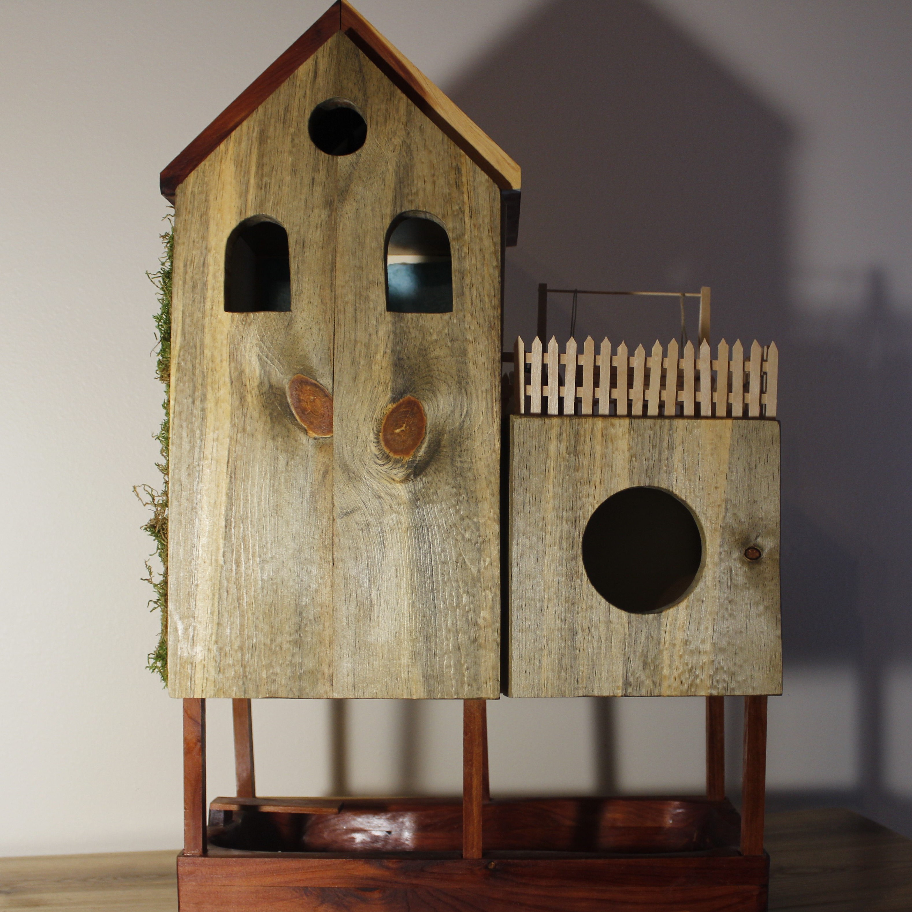 wooden birdhouse